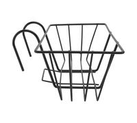 TOYANDONA Rustproof Iron Hanging Plant Rack with Delicate Design and Easy Hanging Feature, Black Flowerpot Stand for Balcony Railing, Outdoor Garden Bonsai Holder and Shelf