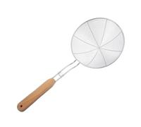 TOYANDONA Rustproof Stainless Steel Skimmer Spoon with Fine Mesh Filter Hanging for Space-Saving Kitchen Storage Design Suitable for Frying and Straining Tasks