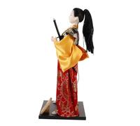 TOYANDONA Samurai Doll Japanese Tabletop Ornament Intricate Handcrafted Warrior Figurine Decorative Centerpiece for Japanese Culture Enthusiasts and Collectors