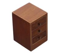 TOYANDONA Scale Chestnut Miniature Bedside Cabinet Dollhouse Furniture Model Realistic Nightstand for Dollhouse Bedroom Decor Educational Tiny Cabinet for Creative Play and Spatial Learning