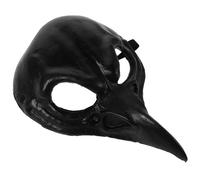 TOYANDONA Scary Bird Skull Mask Black One Size - Realistic Raven Crow Beak for Halloween Cosplay Event Costume Accessory