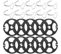 TOYANDONA Seat Cover Installation Hooks 10pcs Black Iron Hooks and Plastic for Seat Replacement, Locking Set for Vehicle Interior Use