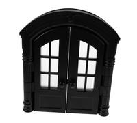 TOYANDONA Secure Dual Opening Pet Door with Locking Mechanism for Hollow Interior Doors Easy Indoor Installation Black Cat and Dog Flap for Convenient Movement and Unauthorized Access