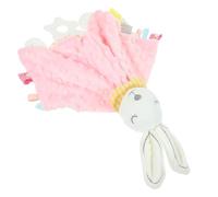 TOYANDONA Security Tag Blanket with Stuffed Rabbit Soft Soothing Sensory Comforter for Newborns Skin-Friendly Plush for Sleep and Calm Machine Washable Lovey for Year Olds