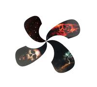 TOYANDONA Self-adhesive Acoustic Guitar Pickguard 4pcs Comma Shape Folk Guitar Pickguard Set