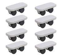 TOYANDONA Self Adhesive Castor Wheels Labour-saving and Surface Protection Mini 8pcs Furniture Casters Made of Abs for Storage Boxes with Lid for Home Storage and Easy Mobility