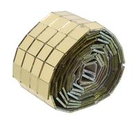 TOYANDONA Self-Adhesive Mosaic Tile Stickers 1464 Pieces Waterproof Mini Square Mirror Wall Decal for Home Decor and DIY, Gold Color Creative Glass Mirror Tiles for Living Room and KTV