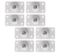 TOYANDONA Self-adhesive Sticky Casters White 8pcs for Storage Boxes Abs and Stainless Steel Wheels with Convenient Movement and Rotation for Furniture and Trash Can