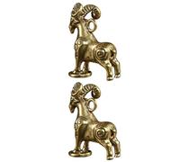TOYANDONA Sheep Pendant Ornament for DIY Craft Projects 2pcs Brass