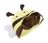 TOYANDONA Short Bee Helmet Hat with Funny Expression, Animal Costume Headdress for Halloween Party and Cosplay, Bee Dress-Up Accessory for Adults