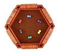 TOYANDONA Shut The Box Game Wooden Board Math Game with Visible Numbers Elegant Craftsmanship Easy to Use for Parties Family Gatherings for All Ages
