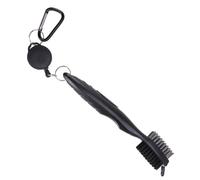 TOYANDONA Sided Golf Club Groove Cleaner Brush Nylon Bristles Retractable Zip-line Carabiner Lightweight for Easy Bag Attachment