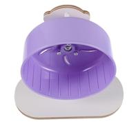 TOYANDONA Silent 15cm Purple Hamster Running Wheel with White Stand, Small Pet Exercise Wheel for Gerbils, Mice, and Rats, Indoor Comfort Fitness Spinner for Cage Use