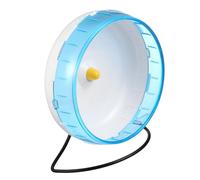TOYANDONA Silent Small Pet Hamster Exercise Wheel with Stand Bite-resistant Running Spinner for Squirrels Gerbils Mice Blue Rodent for Stress Relief and Muscle Building