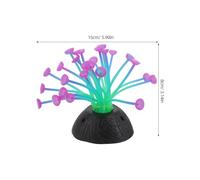 TOYANDONA Silicone Artificial Coral Sea Anemone Fish Tank Decoration, Purple Simulation Aquarium Coral Ornament for Fish Tank Landscaping,