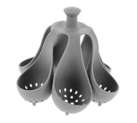 TOYANDONA Silicone Egg Steamer Rack with 6 Holes, Portable Hard Boiled Egg Holder and Steaming Basket for Pot Cooker, for Kitchen and Home Use