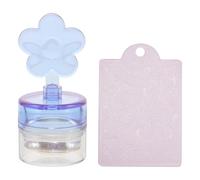 TOYANDONA Silicone Nail Art Stamper Kit with Removable Purple Stamp Patterns and Plastic Mat for French Manicure Nails at Home Or Makeup Stores