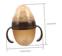 TOYANDONA Silicone Nipple Bottle Anti-Colic Portable Milk Feeder with Drop Protection Soft Nanometer Silver Material for Newborns and Breastfed Boy Girl