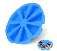 TOYANDONA Silicone Scone Pan for Baking - 8 Cavity Triangle Cake Mold for Pizza Slices, Brownies, and Cornbread - Heat Resistant Pastry Tray - Oven, Microwave & Dishwasher Safe (Blue)