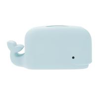 TOYANDONA Silicone Tissue Box Phone Holder, Light Blue Napkin Container for Desktop, Multifunctional Home Tissue Storage and Phone Stand