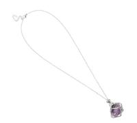 TOYANDONA Silver Braided Metal Crystal Necklace with Stone Cage Pendant Hollow-out Design for Men and Women Unique Holder for Natural Crystals and Beads Comfortable Spiritual Jewelry