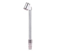 TOYANDONA Silver Metal Tire Inflator Adapter Easy to Use Wheel Extension Nozzle with Mechanical Pointer Dial for Motorcycle and Bicycle Air Inflation