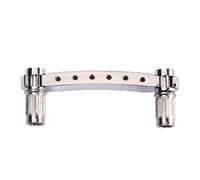 TOYANDONA Silver Roller Saddle Tailpiece for Style Electric Guitar with Die-cast Bridge Unit, Zinc Alloy and Steel Material, Sturdy Structure for DIY Fun and Playing Wonderful Music