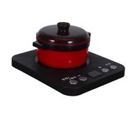 TOYANDONA Simulated Induction Cooker for Plastic Pretend Kitchen Appliance with Light Sound Safe Non-toxic Cookware Accessories for Interactive Play and Easy Cleaning