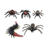 TOYANDONA Simulation Animal Realistic Centipede and Spider Figures for Halloween Party Decorations Educational Tricky for Learning About Insects