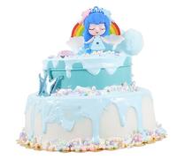 TOYANDONA Simulation Cake Model Double Layer Unicorn Design Realistic Faux Food Ornament for Home Decoration Photography Props and Creative DIY Projects