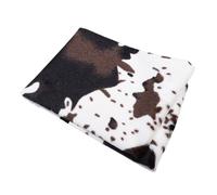 TOYANDONA Simulation Cowhide Floor Mat Anti-slip Carpet for Living Bedroom Kitchen Bathroom Washable Polyester Latex Non-skid Decorative Rug with Creative Cow Pattern Design