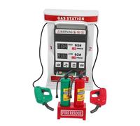 TOYANDONA Simulation Gas Station Model with Voice Prompt Dual Digital Display Intelligent Counting and Dual Nozzle Design Educational DIY Plaything for Table Decoration and Early Development