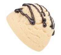 TOYANDONA Simulation Ice Cream Scoop Model PVC Artificial Ice Cream Balls Prop Small Vanilla Frosted Display Decoration for Party Photography