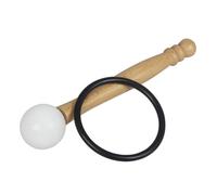 TOYANDONA Singing Bowl Stick Meditation Mallet Rubber Knocking Stick Wooden Meditation Tool Zen