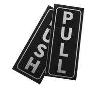 TOYANDONA Sliding Door Decal Push and Pull 2pcs Black PVC Door Instruction Stickers with Clear English Text for Glass Doors in School Office Restaurant and Hospital 4.72 X 1.97 X 0.12 in