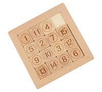TOYANDONA Sliding Number Puzzle Toy Educational Wooden Number Cognition Game for Kids Early Learning Brain Teaser 4.92X4.92X0.28In