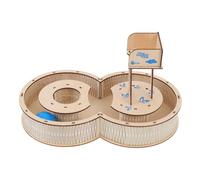 TOYANDONA Small Animal Hamster Maze Wooden Labyrinth Tunnel Smooth Polished Edges for Active Hamster Play and Exploration Random Color