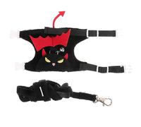 TOYANDONA Small Animal Harness and Leash Set for Halloween Lightweight Rabbit Bunny Traction Rope Comfortable and Pet Walking Chest Strap for Cats Ferrets Puppies and Kittens
