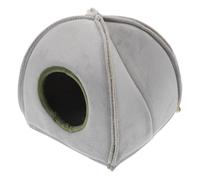 TOYANDONA Small Animal Warm Cotton Nest for Hamsters Chinchillas and Guinea Pigs Cozy Semi-enclosed Hideout Elegant Design for Comfort Grey
