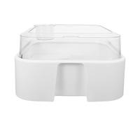 TOYANDONA Small Aquatic Turtle Tank with Escapeproof Lid and Integrated Basking Platform, Plastic Rectangular Reptile Habitat for Turtles and Lizards, Space Saving Size for Limited Living