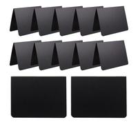 TOYANDONA Small Chalkboard Sign Double-Sided Black Plastic 12pcs Mini Message Boards for Price Marking and Publicity on Buffet or Party
