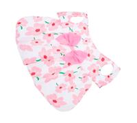 TOYANDONA Small Dog Summer Dress Lightweight Puppy Floral Outfit for French Bulldogs and Dachshunds Easy to Wear Pet Clothes with Elegant Floral Print for Party and Daily Use