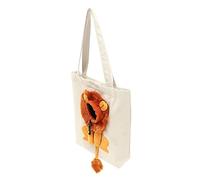 TOYANDONA Small Lightweight Breathable Canvas Pet Carrier Bag 3d Lion Head Design, Single Shoulder Cat and Dog Sling Carrier for Travel and Outdoor Use, Grey