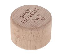 TOYANDONA Small Memorial Box Wood Keepsake Box for Baby Girl Portable Lightweight Design Elegant Simplicity Beige Cord and Baby Fetal Hair Storage and Home Use 1.97x1.97x1.38in