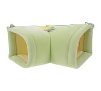 TOYANDONA Small Pet Hammock Bed with Right-angle Shape and Semi-enclosed Tunnel, Cloth Material for Hamsters and Rats, Spacesaving Corner Design for Relaxation and Play in Small Animal Cages