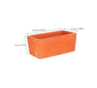 TOYANDONA Small Rectangular Terracotta Planter Pot with Drainage Hole Natural Clay Succulent and Cactus Flowerpot for Indoor Windowsill DIY Garden Decoration