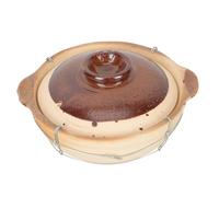 TOYANDONA Small Single-handle Clay Casserole Pot with Steam Vent Lid for Home Cooking Slow Heat Transfer Stew Pot for Stove Top Braising and Stewing