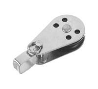 TOYANDONA Small Stainless Steel Pulley Block for Yacht Accessories and Sailing, Single Pulley with 316 Stainless Steel and Nylon, Resistant Performance and Minimizes Wear on Wire and Rope