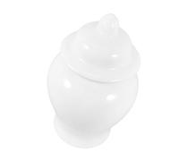 TOYANDONA Small White Ceramic Ginger Jar with Lid Elegant Storage Container for Tea Kitchen Office and Home Decor Multifunctional Ornament Enhancing Living and Hotel Interiors