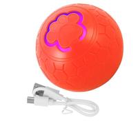 TOYANDONA Smart Electric Dog Ball Interactive for Small Dogs Indoor | Orange Tpu and ABS Build, Waterproof Design, Attention-grabbing Lights, Keeps Pets Occupied Alone at Home